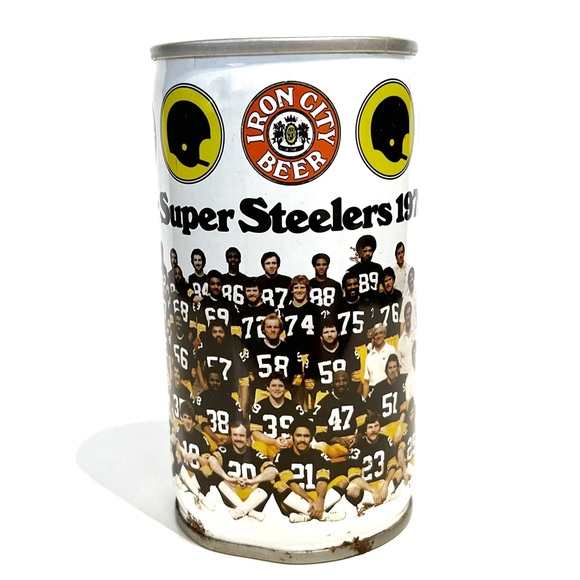 Vintage NFL Super Super Steelers 1979 Iron City Beer Can Pittsburgh Football 79 - Picture 2 of 16